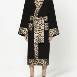 Dolce & Gabbana Cotton Terry Bathrobe - Black 04