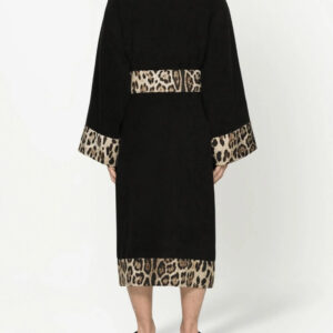 Dolce & Gabbana Cotton Terry Bathrobe - Black 05