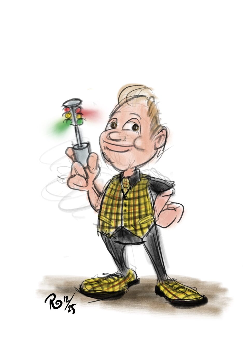 Nick Panick tryller med trafikken